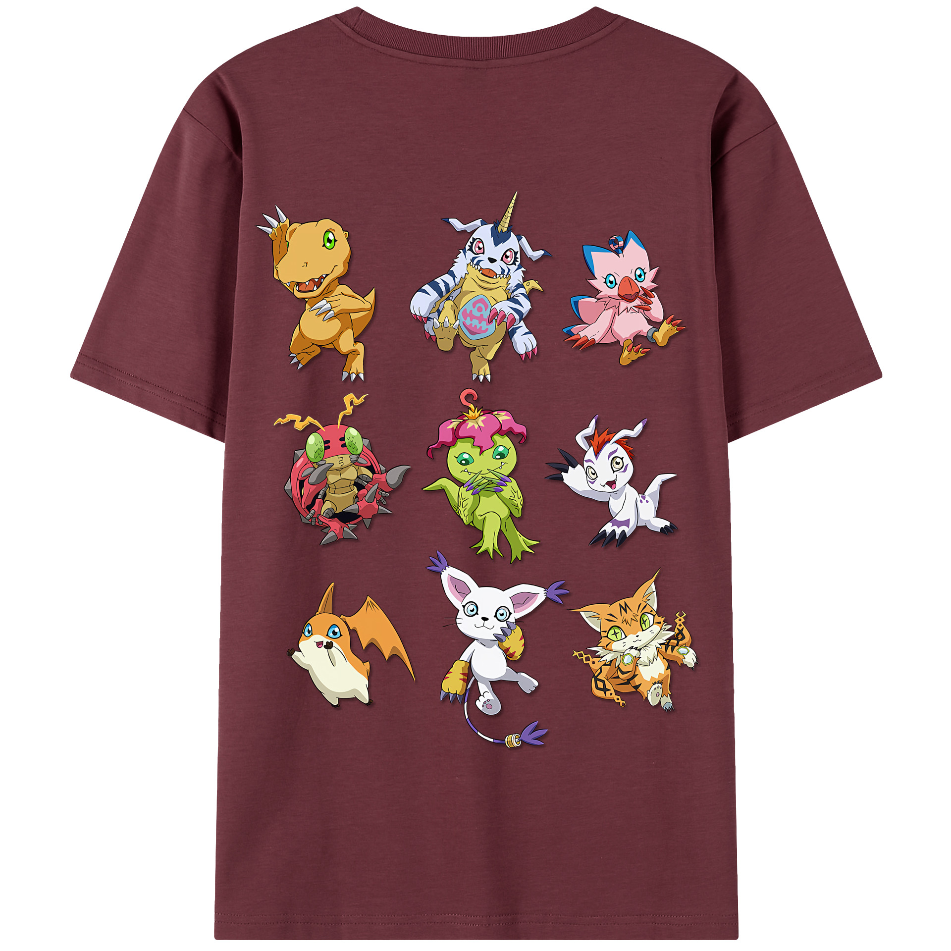 （画像用） Digimon デジタルモンスター/デジモン 綿100％半袖Tシャツ（背面プリント）